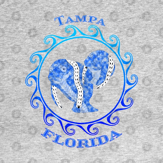 Tampa Florida Vacation Tribal Manatees by macdonaldcreativestudios